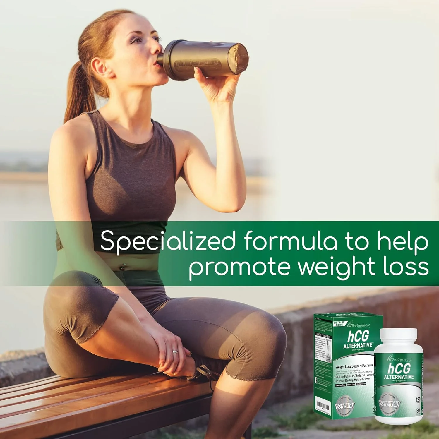 جایگزین آزمایشگاهی BioGenetic برای کاهش وزن - قرص های کاهش وزن و چربی سوز برای آقایان و بانوان - افزایش متابولیسم و پشتیبانی از رژیم های غذایی سالم - فرمول جایگزین - تامین 30 روزه (120 کپسول در هر بطری)