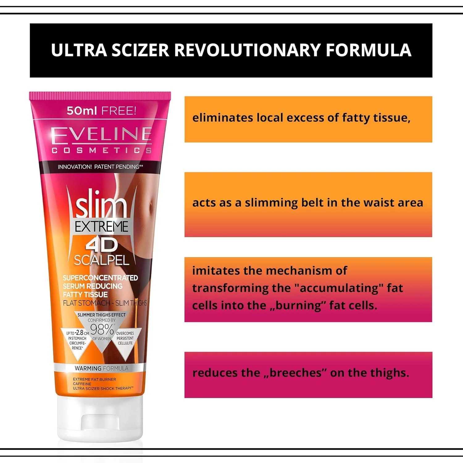 سرم ها و کرم های مدلینگ و لیفتینگ بدن Eveline Cosmetics Slim Extreme 4D