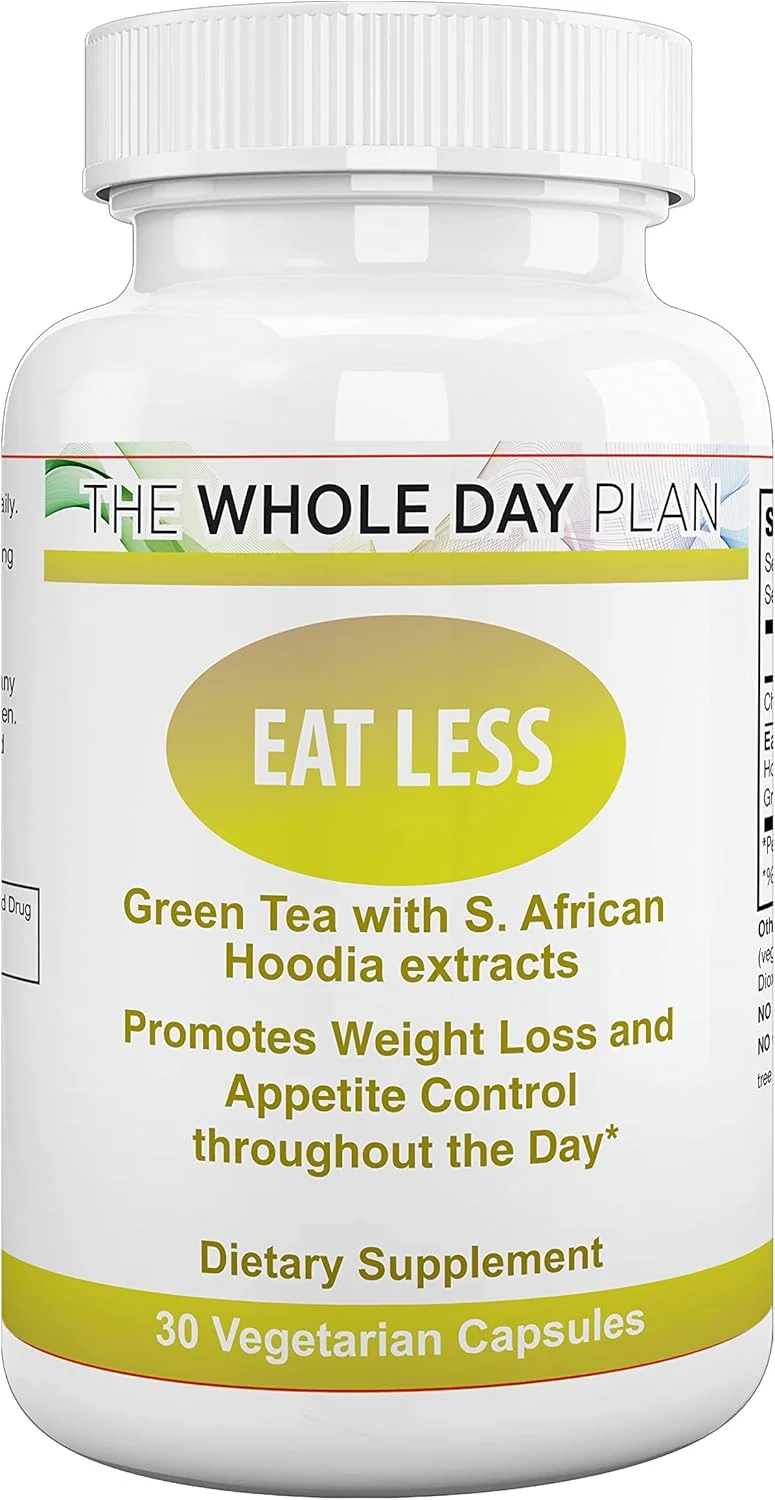 برنامه تمام روز: کمتر بخورید - قرص های کاهش وزن برای زنان و مردان که سریع اثر می کند - مکمل های چربی سوز کاهش دهنده اشتها، 30 کپسول، ساخت ایالات متحده آمریکا