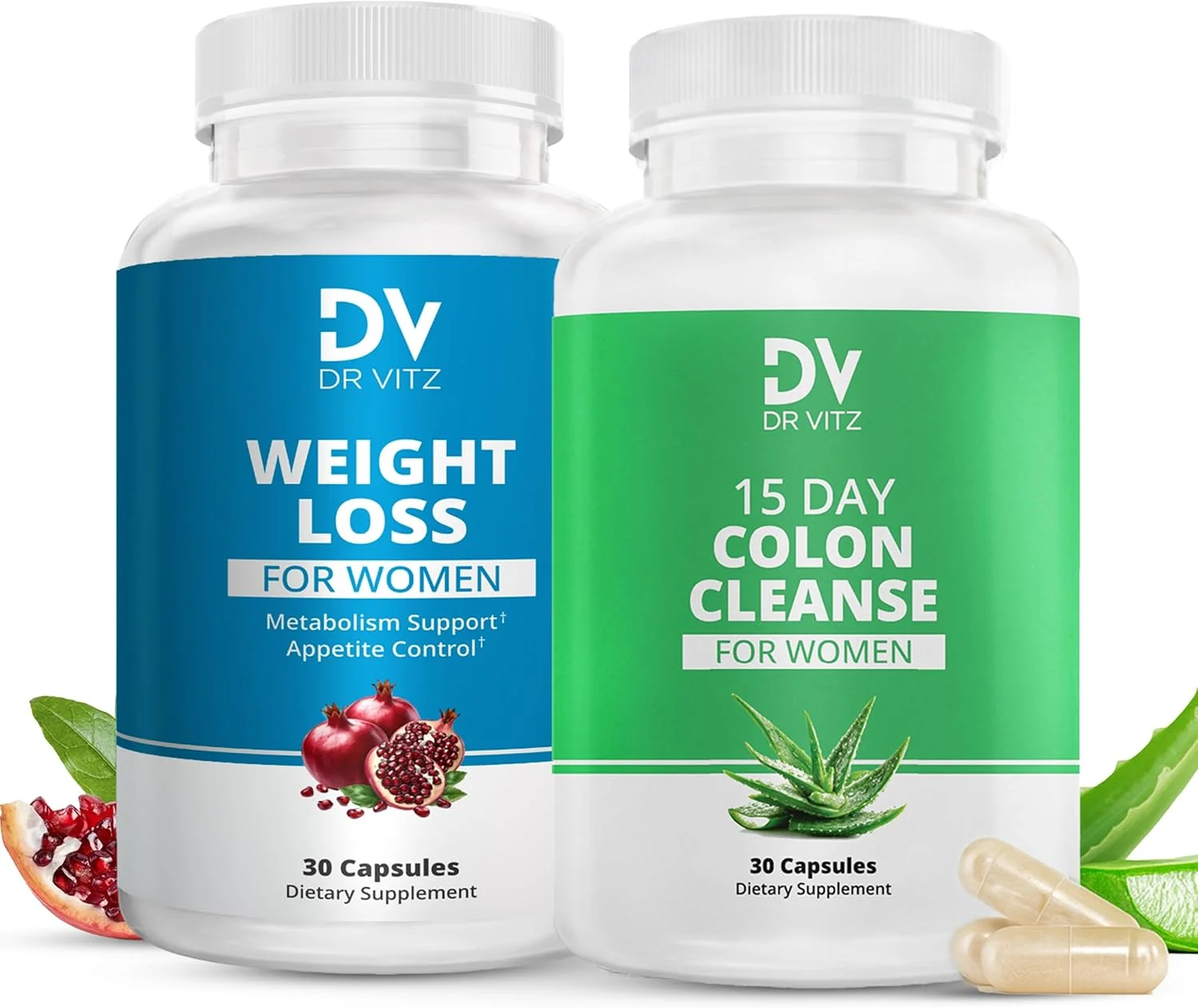 دوتایی مدیریت وزن بانوان - سم زدایی 15 روزه و پشتیبانی از کاهش وزن - سیستم 2 مرحله ای برای پاکسازی، تنظیم مجدد و حفظ نتایج