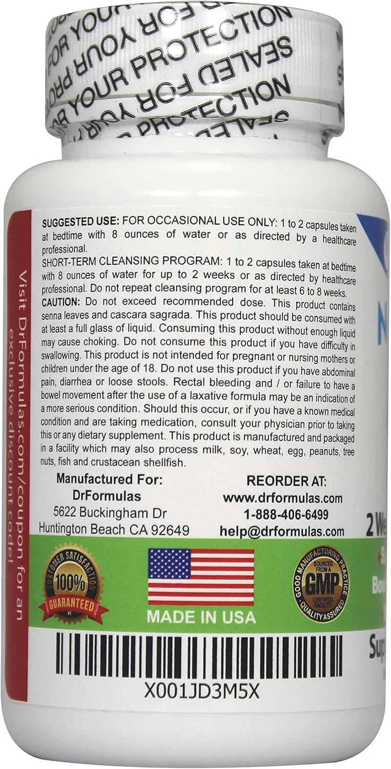 مکمل پروبیوتیک DrFormulas برای کاهش وزن بانوان و آقایان | پاکسازی و سم زدایی روده بزرگ | قرص های سریع و زود بازده Nexabiotic 2 هفته ای، مکمل های غذایی (نه چای)