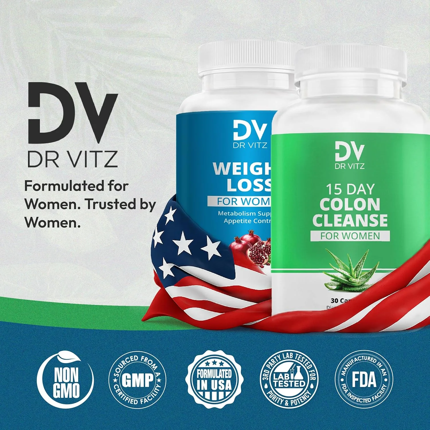 دوتایی مدیریت وزن بانوان - سم زدایی 15 روزه و پشتیبانی از کاهش وزن - سیستم 2 مرحله ای برای پاکسازی، تنظیم مجدد و حفظ نتایج