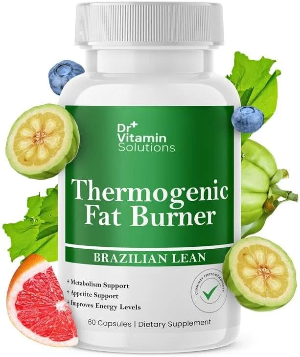 DR VITAMIN SOLUTIONS چربی سوز ترموژنیک Brazilian Lean، 60 کپسول و مکمل پاک کننده کاندیدا Dr. Vitamin برای آقایان و بانوان، 30 کپسول