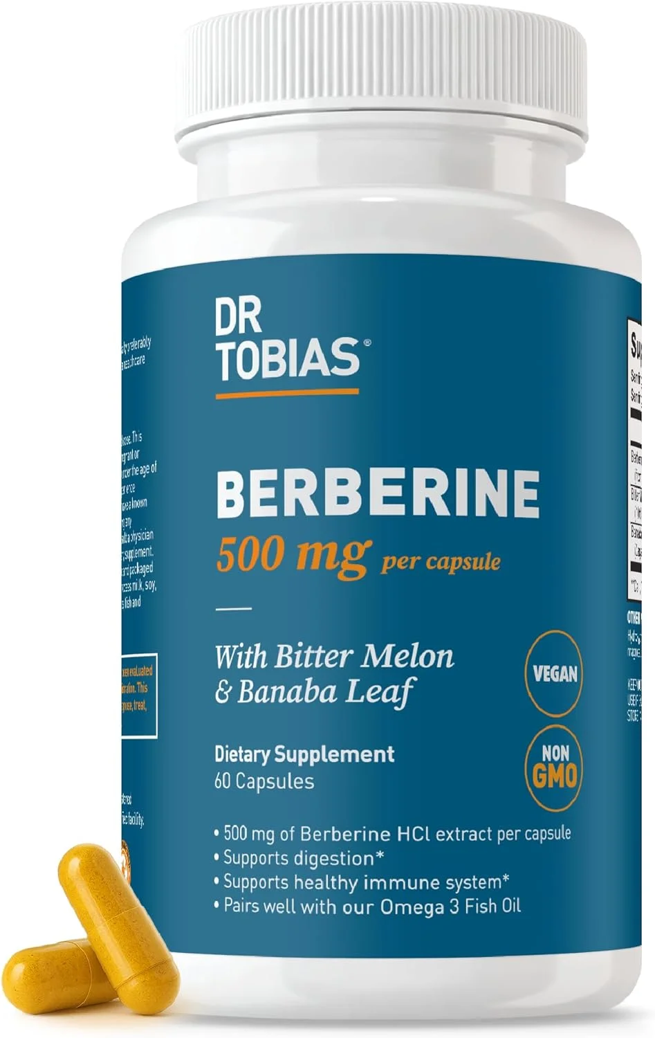 دکتر توبیاس بربرین 500 میلی گرم و چربی سوز شبانه با لوبیا سفید و آشواگاندا - پشتیبانی از متابولیسم، خواب و گوارش