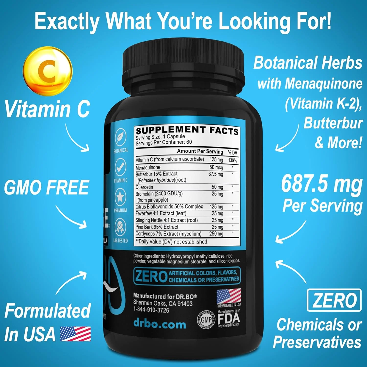 DR. BO Liver Cleanse & Lung Support Pills - Herbal Cleanser Formulas to Support Liver & Lung Health