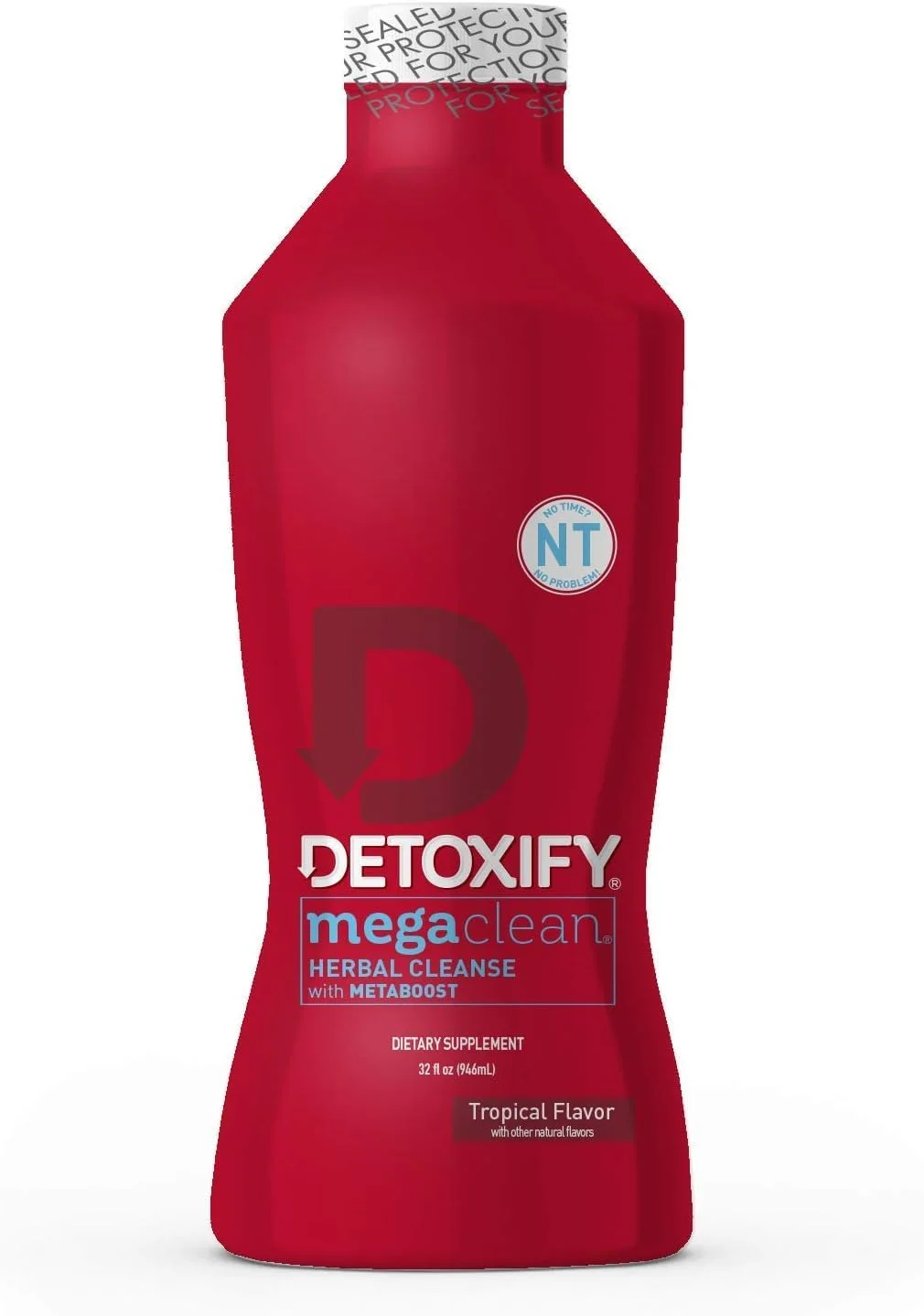نوشیدنی پاک کننده گیاهی Mega Clean NT Detoxify - استوایی - 946 میلی لیتر - فرمول حرفه ای نوشیدنی سم زدا گیاهی - تقویت شده با MetaBoost بدون نیاز به پاکسازی اولیه - به همراه برچسب