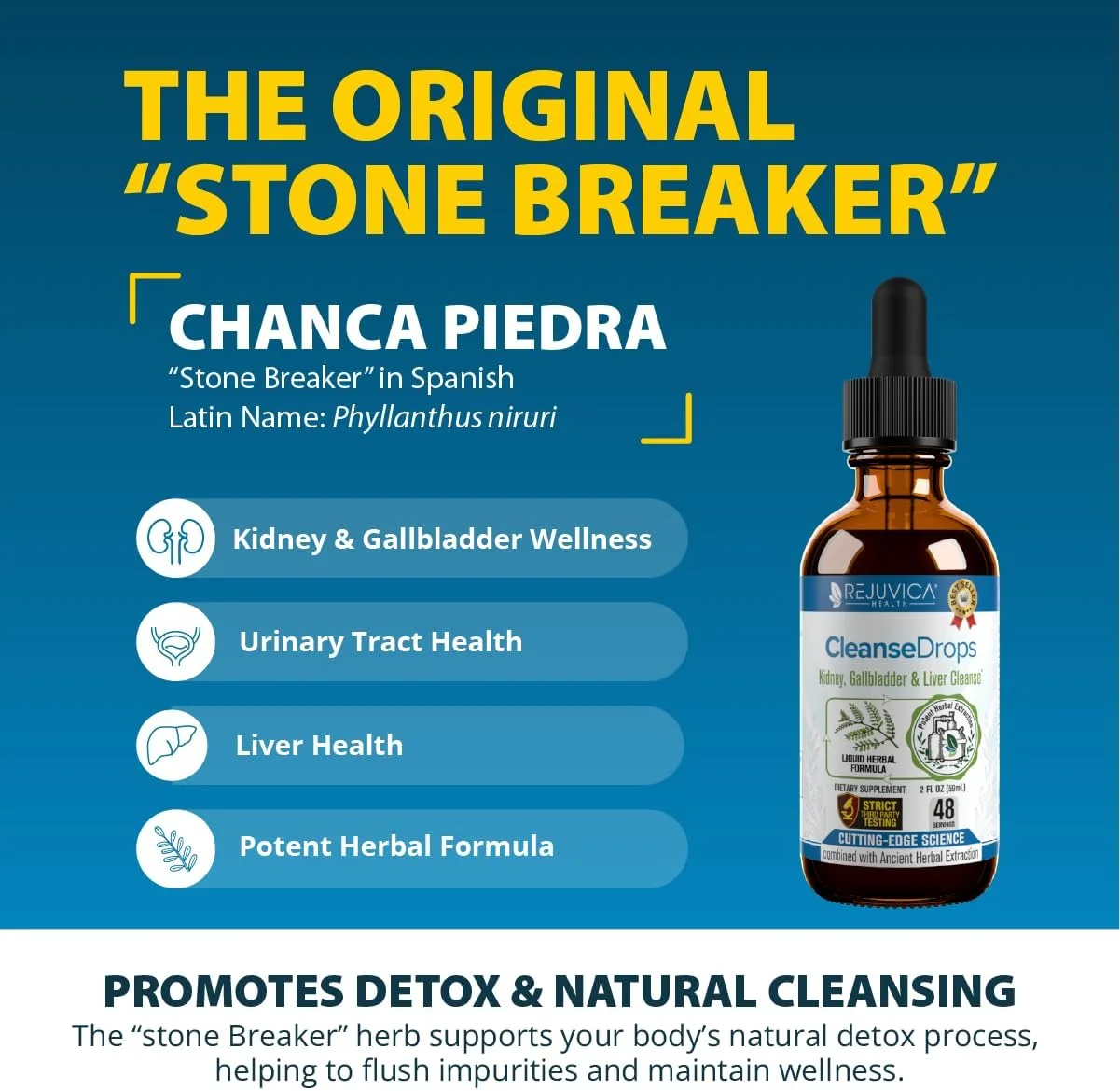 قطره های پاک کننده - مکمل پیشرفته پشتیبانی از پاکسازی کلیه و کیسه صفرا - تحویل مایع برای جذب بهتر - چانکا پیدرا مورد استفاده در جنگل های بارانی آمازون