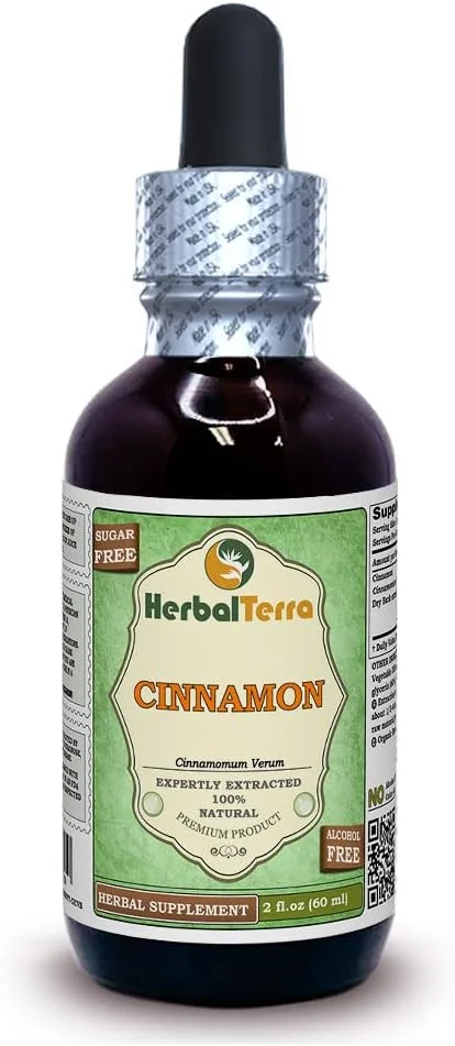 گلیسریت دارچین (Cinnamomum Verum) Herbal Terra LLC، عصاره مایع بدون الکل پوست خشک شده 2 اونس