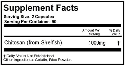 کیتوزان 1000 میلی گرم ~ 180 کپسول - بدون افزودنی ~ مکمل های ناتوریتشن