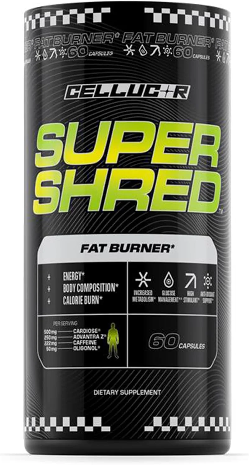 کپسول چربی سوز Cellucor Super Shred™ | انرژی ترموژنیک و محرک بالا | 60 عدد