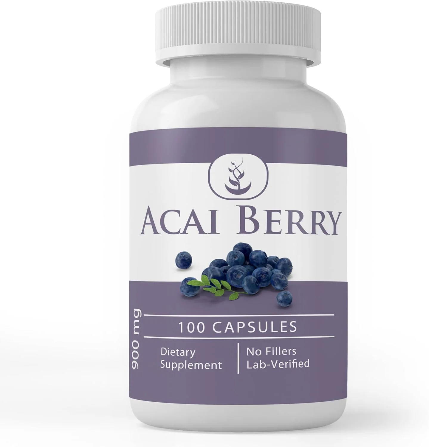 کپسول عصاره آکای بری خالص (100 کپسول) بدون منیزیم یا پرکننده های برنج، همیشه خالص، آزمایش شده در آزمایشگاه