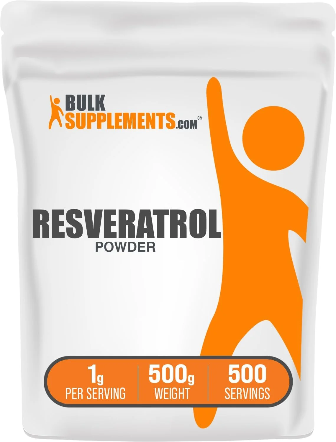 پودر رزوراترول BulkSupplements.com - مکمل رزوراترول، از Polygonum Cuspidatum - آنتی اکسیدان، بدون گلوتن، 1 گرم در هر وعده، 500 گرم (1.1 پوند) (بسته 1 عددی)