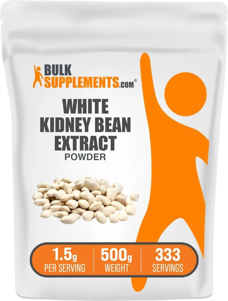 پودر عصاره لوبیا سفید BulkSupplements.com - پودر لوبیا سفید - مکمل گیاهی - بدون گلوتن، 1.5 گرم در هر وعده، 500 گرم (1.1 پوند) (بسته 1 عددی)