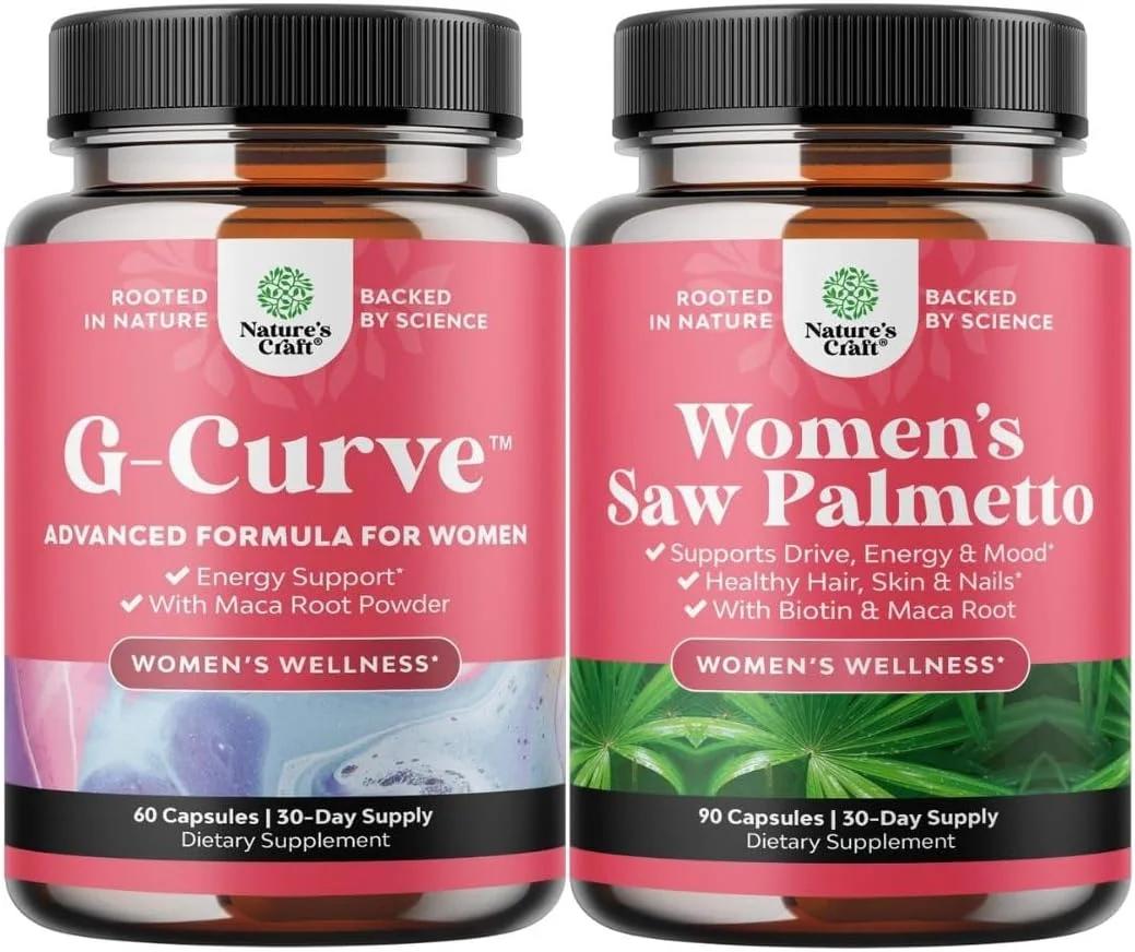 مجموعه قرص های فرم دهنده باسن و سینه جی-کرو - تقویت کننده گیاهی ممکن است از فرم دهی بدن و انحنای آن پشتیبانی کند و همچنین حاوی سائو پالمتو با قدرت مضاعف برای زنان - ویتامین های ضخیم کننده مو برای جلوگیری از ریزش مو