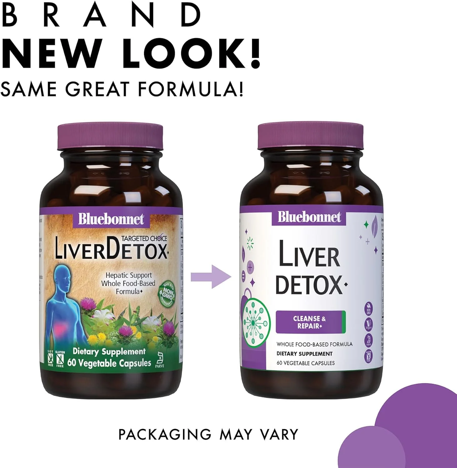 کپسول های گیاهی سم زدای کبد بلو بونت، سلامت کبد*، محافظت آنتی اکسیدانی*، بدون سویا، بدون گلوتن، دارای گواهی کوشر، غیر تراریخته، بدون لبنیات، 60 کپسول گیاهی، 60 سروینگ