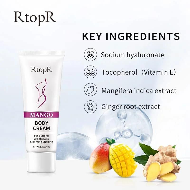 کرم لاغری و ضد سلولیت انبه بریر، چربی سوز شکم، مواد طبیعی برای پاها، بازوها، ران و کمر، ضد سلولیت، لاغری سریع بانوان [بسته 2 عددی] 40 گرمی