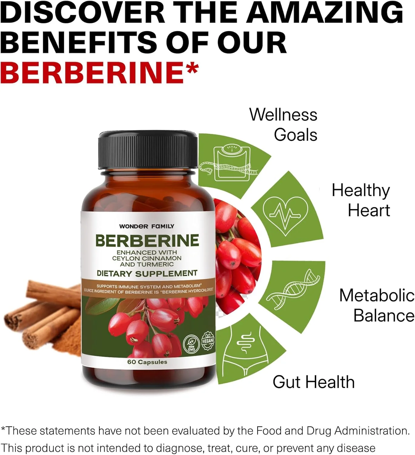 مکمل بربرین 500 میلی گرم با پروبیوتیک ها، ویتامین های D و K - تامین یک ماهه بربرین فوق العاده - 60 کپسول بربرین - 500 میلی گرم بربرین برای تعادل وزن، سلامت روده - بربرین با دارچین سیلان مکمل بربرین 500 میلی گرم با پروبیوتیک ها، ویتامین های D و K - تامین یک ماهه بربرین فوق العاده - 60 کپسول بربرین - 500 میلی گرم بربرین برای تعادل وزن، سلامت روده - بربرین با دارچین سیلان