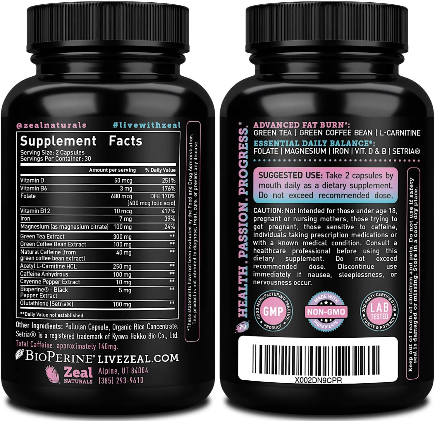 مکمل پشتیبانی از کاهش وزن زیل نچرالز برای زنان + ویتامین های تعادل روزانه (آهن، ویتامین D، ستریآ، فولات) قرص های پشتیبانی رژیم غذایی ممتاز برای زنان + مولتی ویتامین و پشتیبانی هورمونی