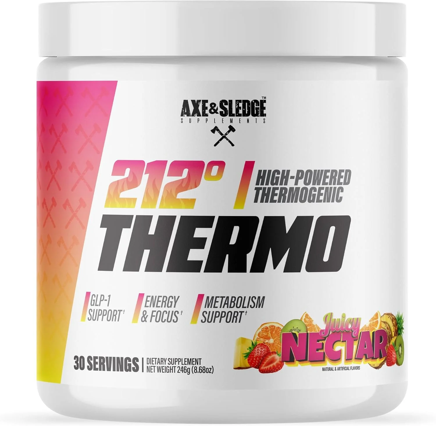 پودر مدیریت وزن ترمو Axe & Sledge 212º | 200 میلی گرم کافئین | انرژی، تمرکز و کنترل اشتها | تقویت کننده متابولیسم پیشرفته | مناسب آقایان و بانوان | 30 سروینگ، شهد آبدار پودر مدیریت وزن ترمو Axe & Sledge 212º | 200 میلی گرم کافئین | انرژی، تمرکز و کنترل اشتها | تقویت کننده متابولیسم پیشرفته | مناسب آقایان و بانوان | 30 سروینگ، شهد آبدار