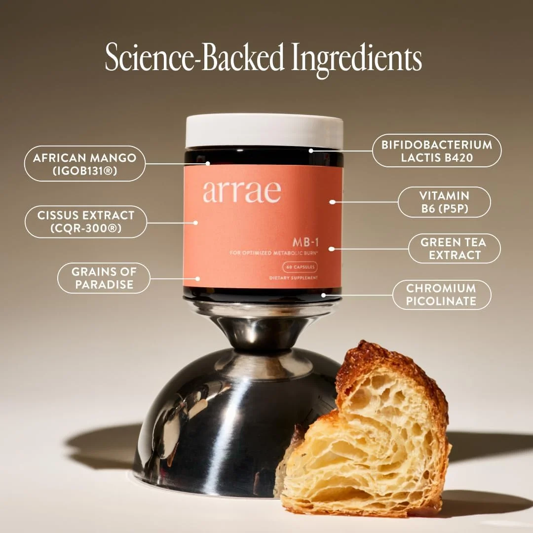 مکمل غذایی طبیعی Arrae MB-1، کنترل اشتها، افزایش انرژی، پشتیبانی از متابولیسم سالم، 60 کپسول