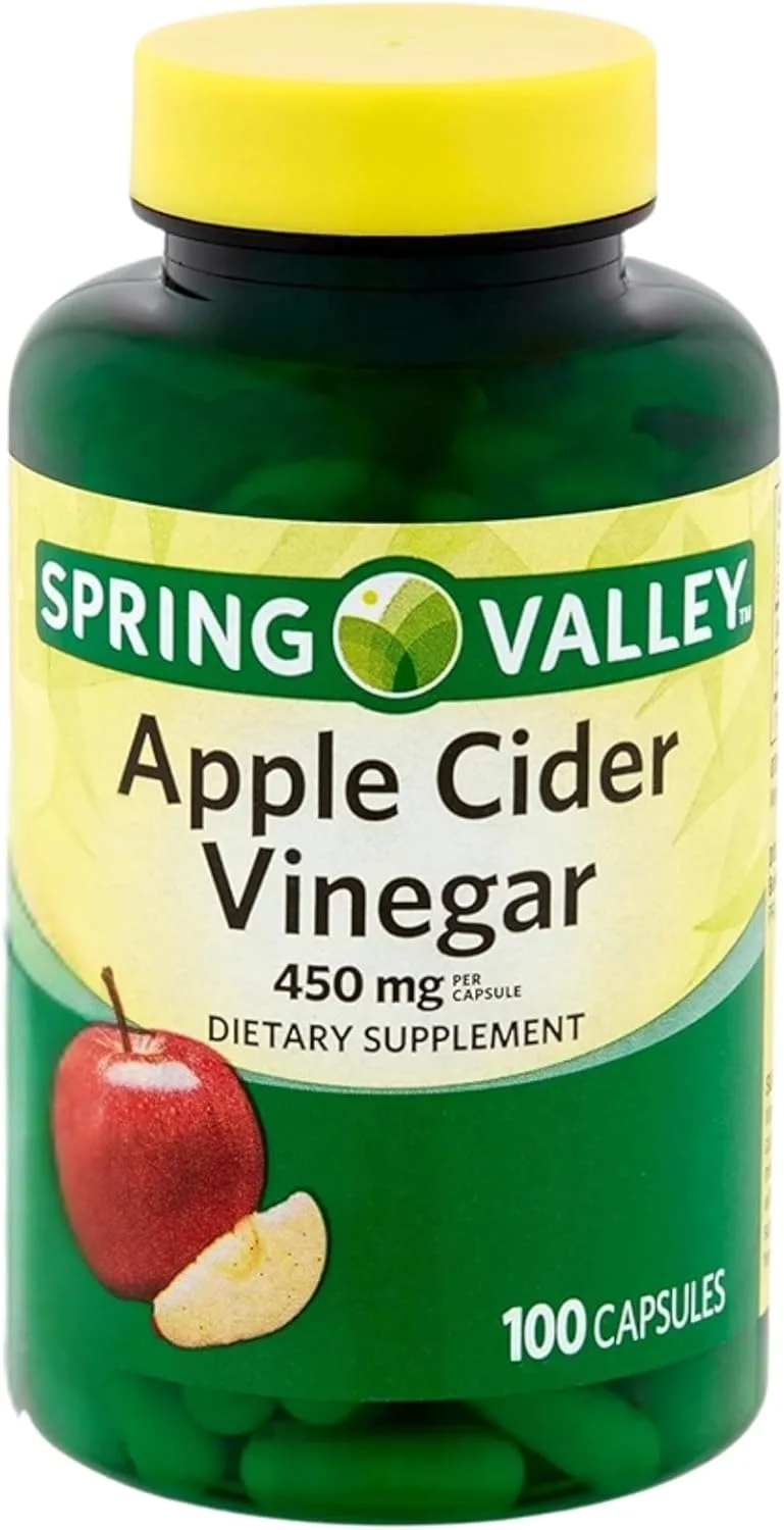 کپسول سرکه سیب 450 میلی گرم - 100 عدد، مکمل ACV، فرمول سنتی، کپسول های سرکه سیب تمیز برای سلامتی روزانه (بسته 1 عددی).