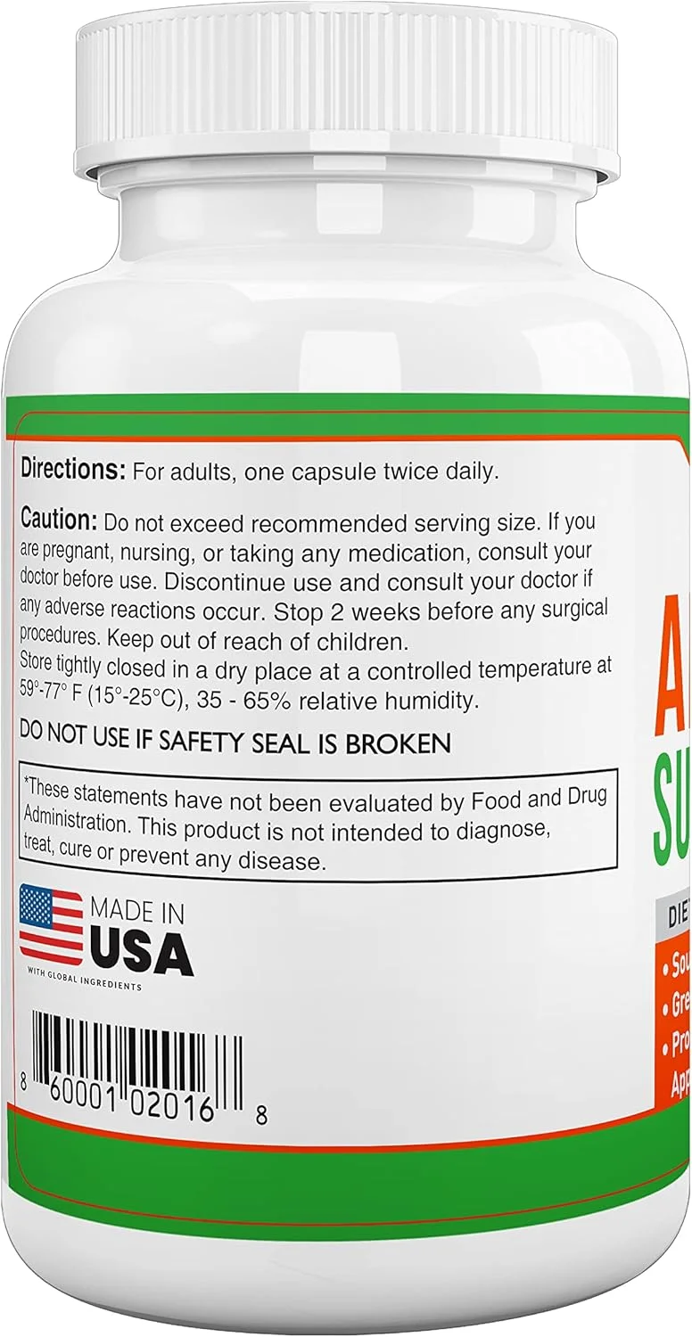 کپسول کاهش اشتها 30 عددی - حاوی هودیا آفریقایی و عصاره چای سبز، کنترل اشتها، پشتیبانی از کاهش وزن، افزایش انرژی و متابولیسم، ساخت آمریکا