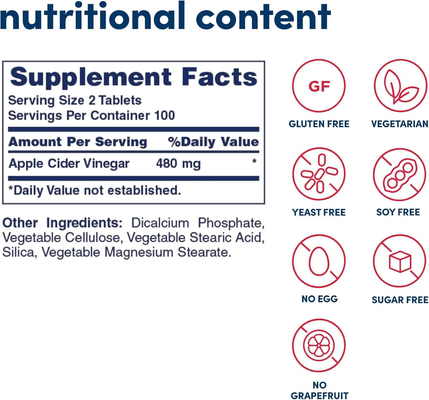قرص سرکه سیب امریکن هلث پروداکتس 200 عددی