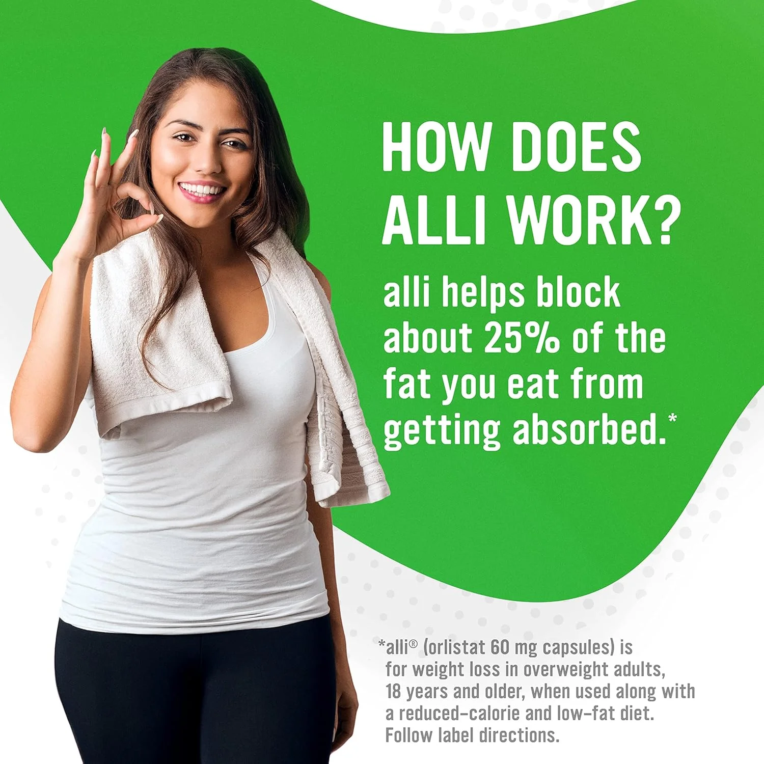 قرص های مکمل کاهش وزن آلی، کپسول های 60 میلی گرمی اورلیستات، 170 عدد