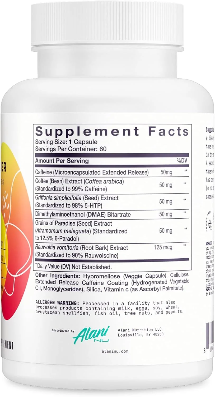 مکمل چربی سوز ممتاز Alani Nu، تقویت کننده متابولیسم و ​​سرکوب کننده اشتها، بسته 60 روزه، بسته بندی ممکن است متفاوت باشد