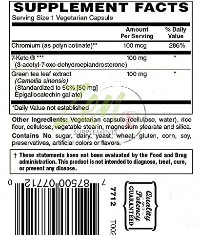 مکمل زن 7-Keto DHEA Fit با EGCG و کرومیوم پلی نیکوتینات 60 کپسول گیاهی - متابولیت DHEA برای پشتیبانی از ترموژنز و ترکیب بدنی سالم - پشتیبانی از BMI سالم و مدیریت وزن