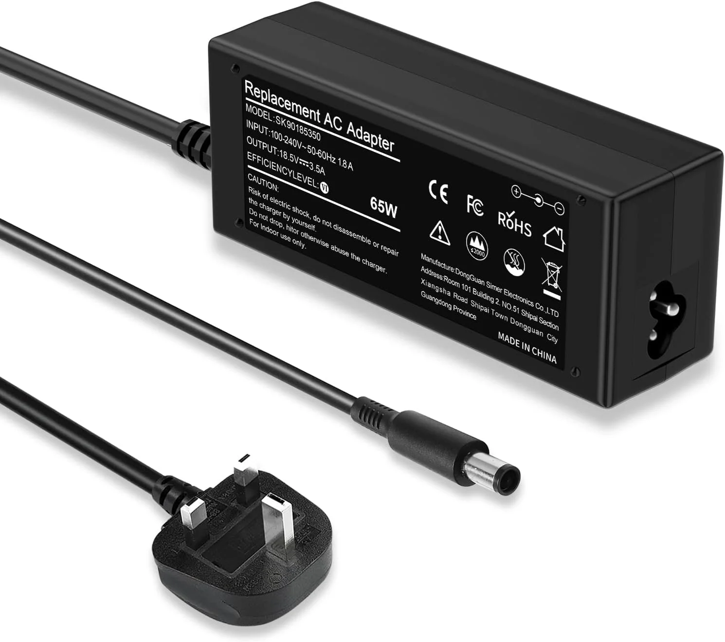 شارژر لپ تاپ 65 واتی جایگزین برای اچ پی کامپک پرزاریو Cq56 Cq57 Cq58 Cq61 Cq60 پاویلیون DV6 DV7 پروبوک 6470b 4530s 4340s 4540s 6460b 6560b 6555b 6570b الیت بوک 840 G1 G2 2570p منبع تغذیه 7.4*5.0mm