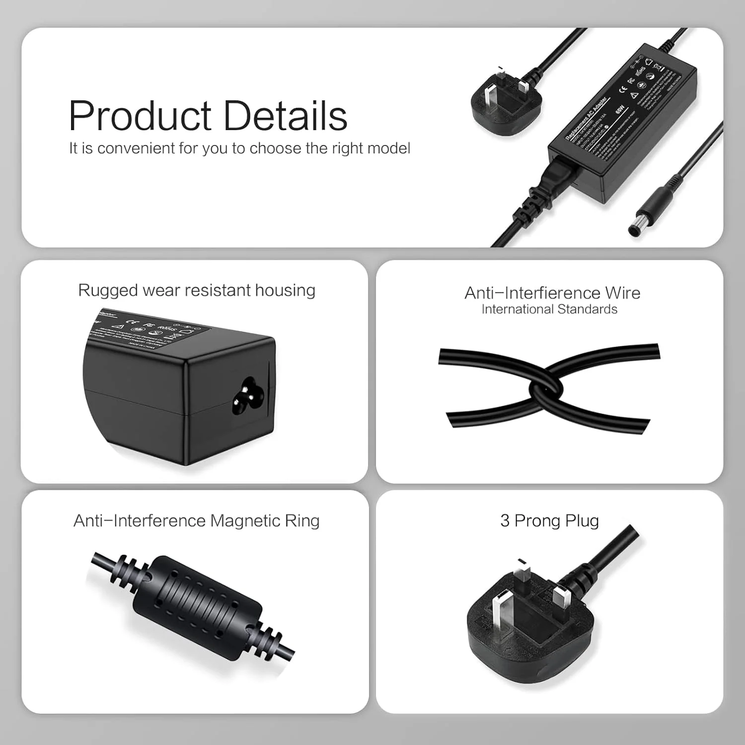 شارژر لپ تاپ 65 واتی جایگزین برای اچ پی کامپک پرزاریو Cq56 Cq57 Cq58 Cq61 Cq60 پاویلیون DV6 DV7 پروبوک 6470b 4530s 4340s 4540s 6460b 6560b 6555b 6570b الیت بوک 840 G1 G2 2570p منبع تغذیه 7.4*5.0mm شارژر لپ تاپ 65 واتی جایگزین برای اچ پی کامپک پرزاریو Cq56 Cq57 Cq58 Cq61 Cq60 پاویلیون DV6 DV7 پروبوک 6470b 4530s 4340s 4540s 6460b 6560b 6555b 6570b الیت بوک 840 G1 G2 2570p منبع تغذیه 7.4*5.0mm