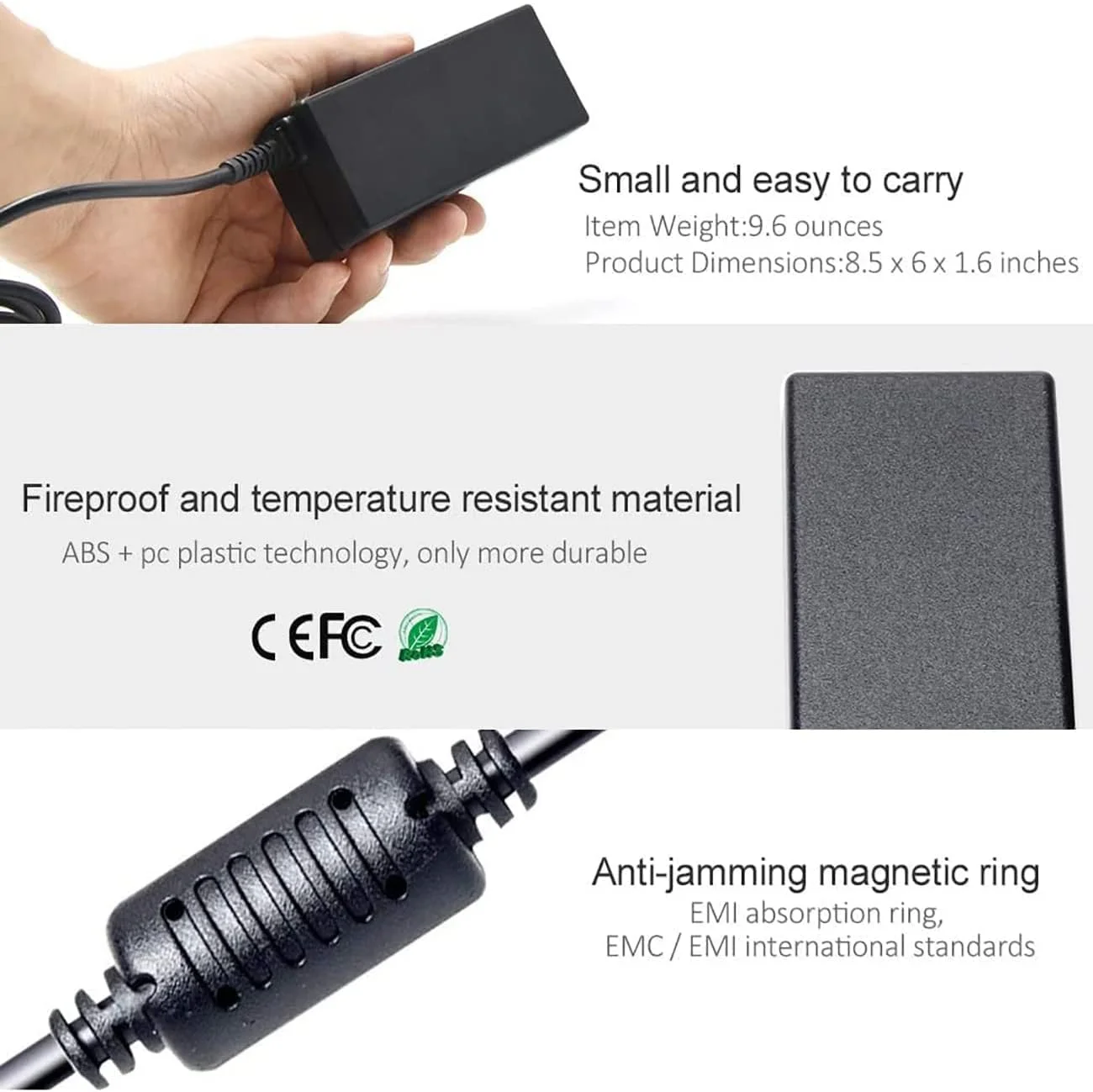 شارژر لپ تاپ 65 واتی 19.5 ولت 3.33 آمپر جایگزین برای HP Elitebook 840-G3 850-G3 845-G3 820-G3 745-G3 725-G3 755-G3 G4 G5 G6 G7 G8 G9 و HP ProBook 450 650 640 G5 G4 G6 G7 به همراه سیم برق شارژر لپ تاپ 65 واتی 19.5 ولت 3.33 آمپر جایگزین برای HP Elitebook 840-G3 850-G3 845-G3 820-G3 745-G3 725-G3 755-G3 G4 G5 G6 G7 G8 G9 و HP ProBook 450 650 640 G5 G4 G6 G7 به همراه سیم برق