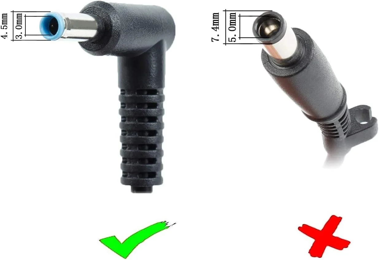 آداپتور برق لپ تاپ Dtk® / منبع تغذیه کامپیوتر نوت بوک برای HP خروجی: 19.5V 4.62A 90W اتصال دهنده سیم برق: Φ4.5Φ3.0 با پین در داخل