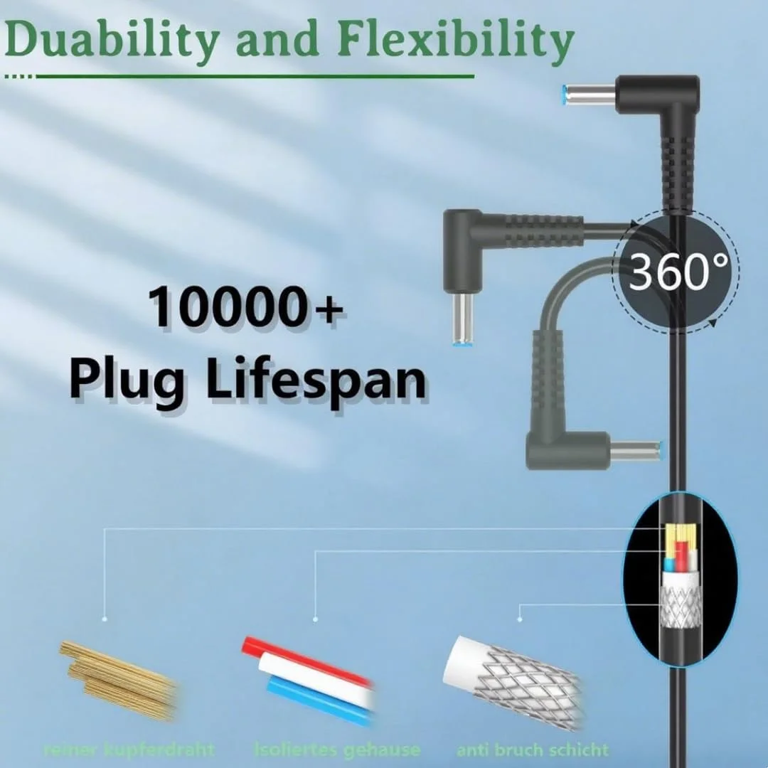 شارژر 19.5 ولت 45 وات 2.31 آمپر ZAHARA مدل 741727-001 برای سری HP Pavilion 15-dw، سری 15-F، سری 15-D، سری 15-G، مدل L25296-002 TPN-CA14