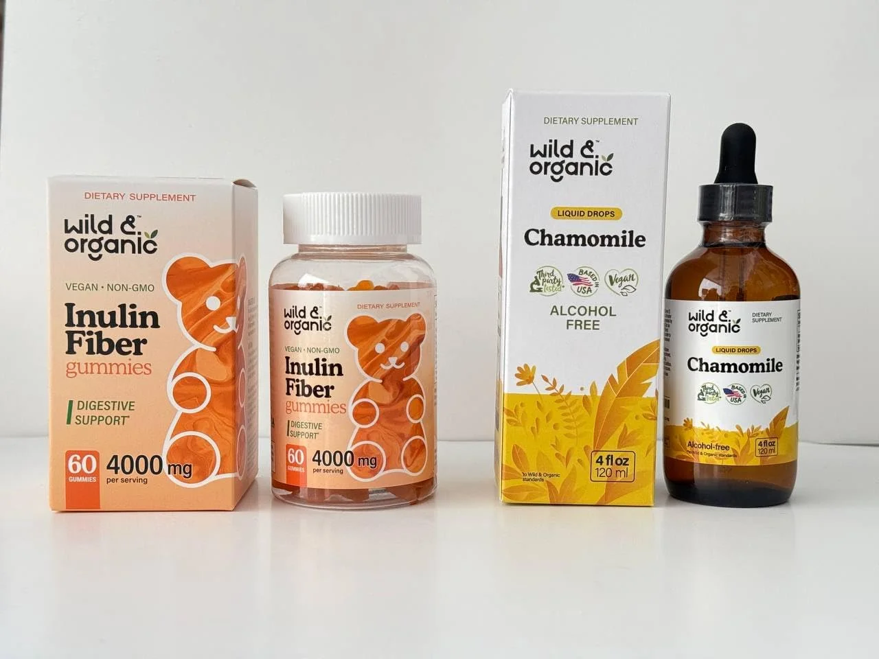 پاستیل اینولین وحشی و ارگانیک و عصاره بابونه 4 fl oz