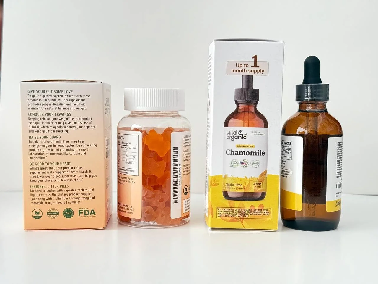 پاستیل اینولین وحشی و ارگانیک و عصاره بابونه 4 fl oz