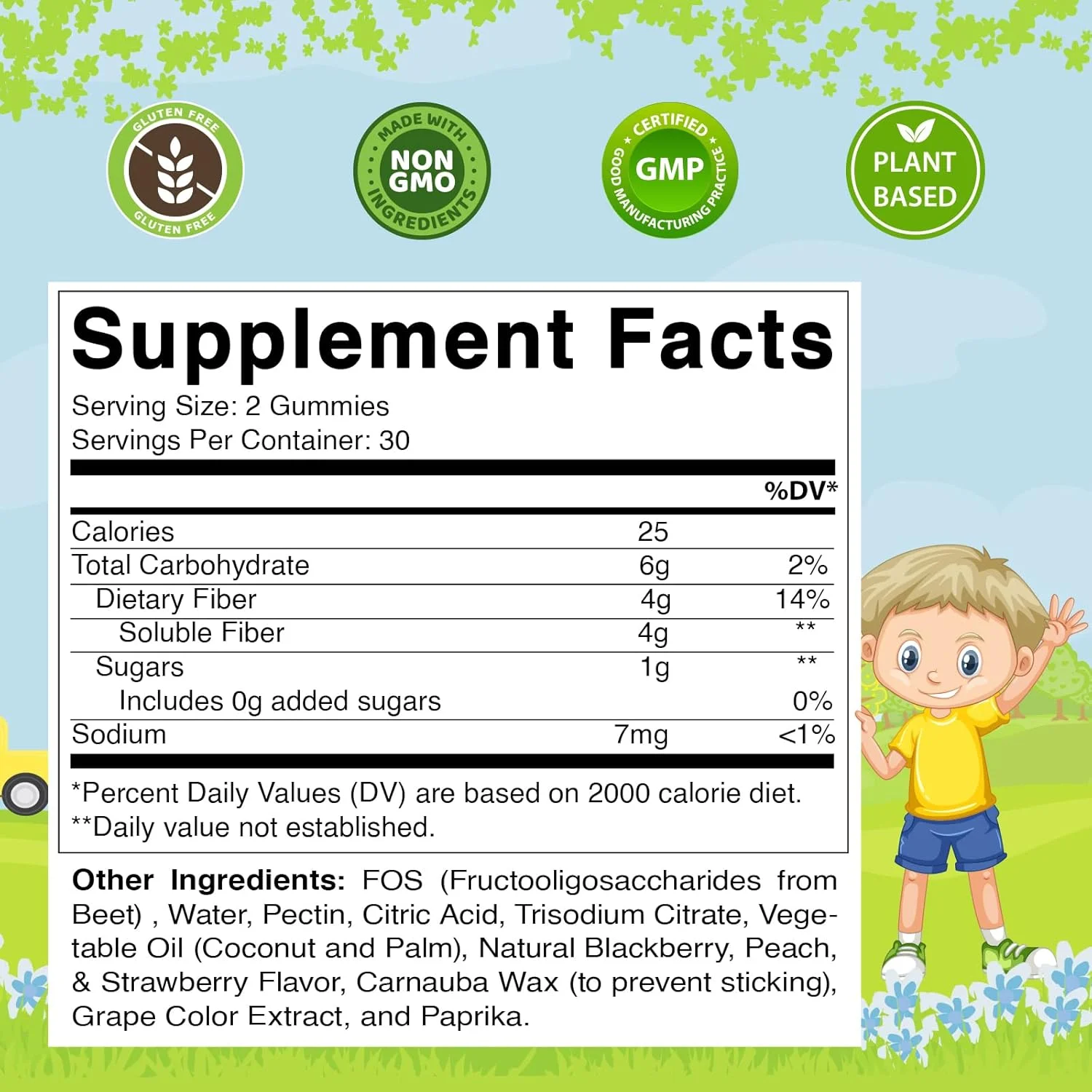 پاستیل فیبر پری‌بیوتیک کودکان ویتاماتیک – فیبر ۴ گرمی با قدرت بیشتر – بدون شکر افزوده – ۶۰ پاستیل بر پایه پکتین – پشتیبانی از سلامت دستگاه گوارش و تنظیم (بسته ۲ عددی)