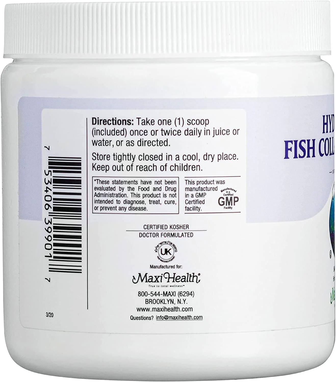 پودر پپتیدهای کلاژن مَکسی هِلث - کلاژن دریایی نوع I بدون طعم برای زنان و مردان - مکمل پروتئینی صید وحشی برای مفاصل، پوست، مو و ناخن (305 گرم)