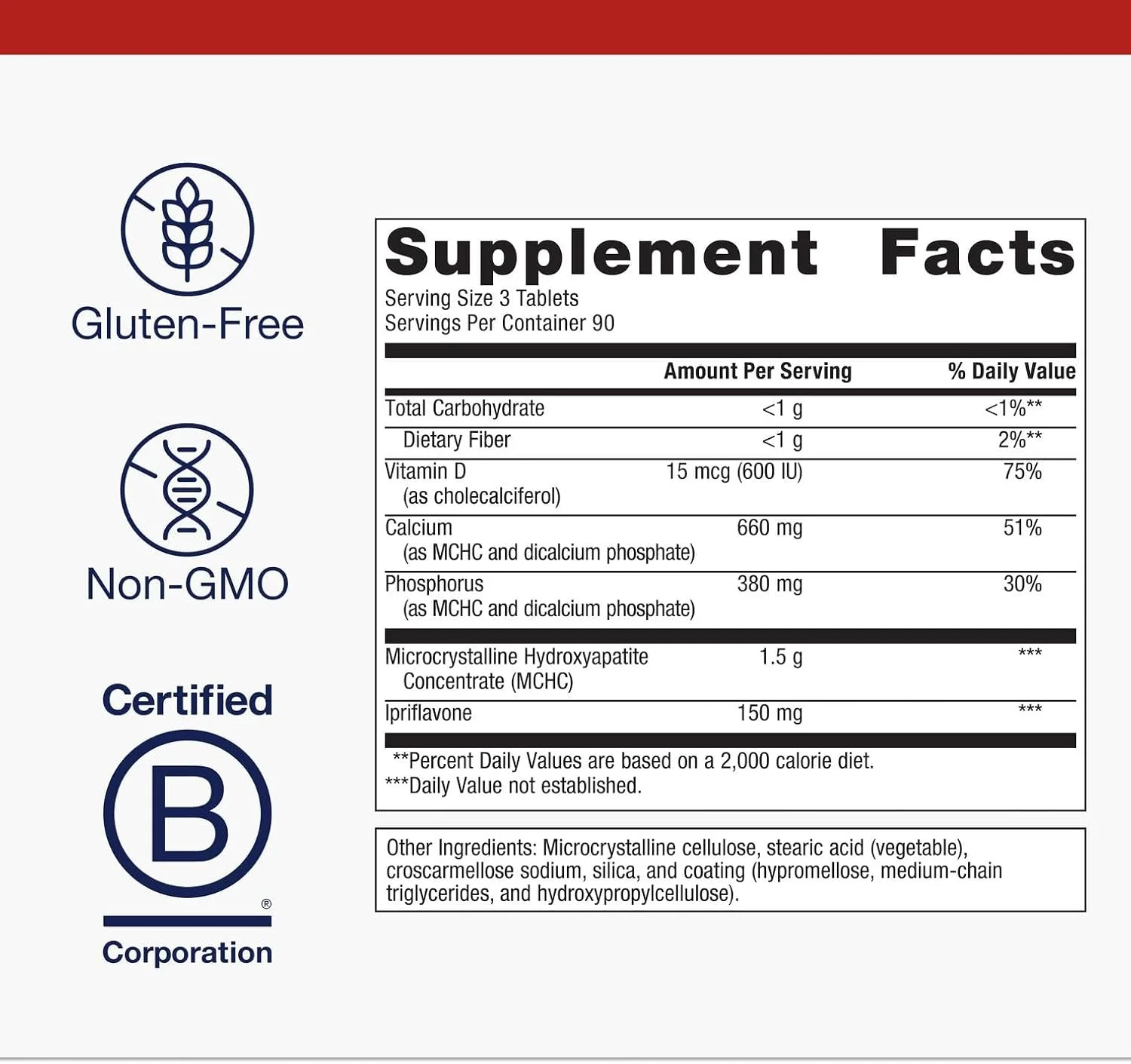 متاترونیکس Bone Builder Prime - کمپلکس کلسیم MCHC برای تراکم و استحکام استخوان* - حاوی کلسیم، فسفر، منیزیم و ویتامین D* - غیر تراریخته، بدون گلوتن - 270 قرص