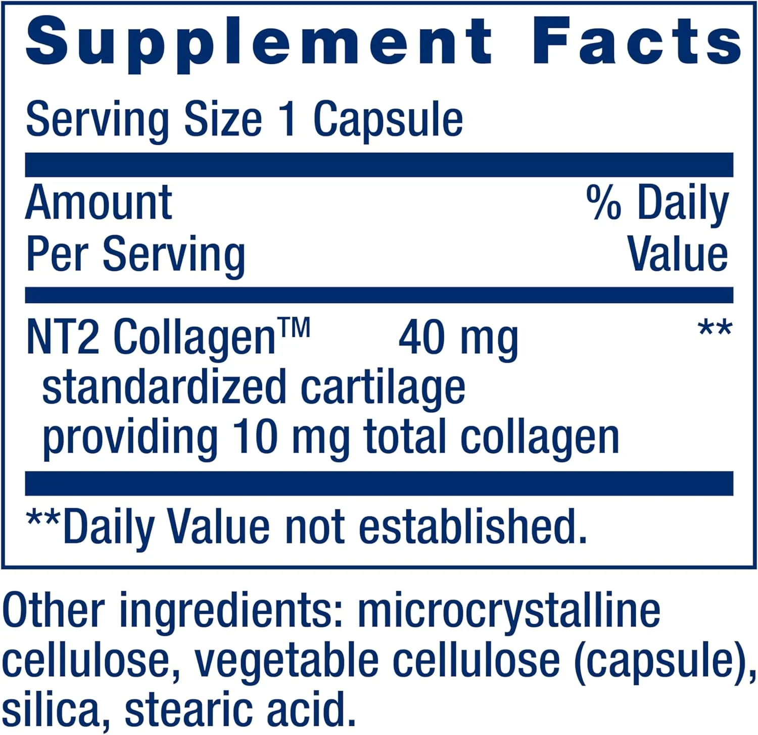 NT2 کلاژن™ لایف اکستنشن، مکمل سلامت مفاصل برای راحتی و تحرک مفاصل، بدون گلوتن، غیر GMO، 1 عدد روزانه، 60 کپسول کوچک