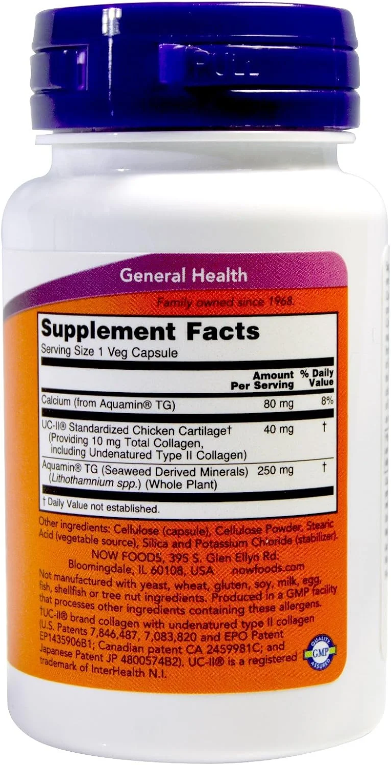 کپسول های گیاهی یو سی II برای سلامت مفاصل، کلاژن نوع II دناتوره نشده، 60 عدد (بسته 2 عددی)