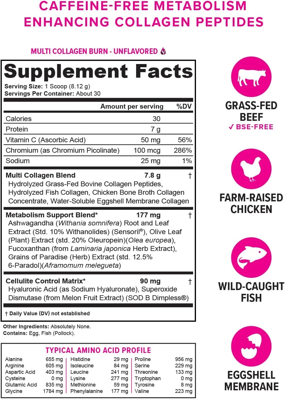 پودر کلاژن هیدرولیز شده برای کاهش وزن - کمپلکس زیبایی نهایی پودر چند پپتیدی برای زنان با انواع I II III V و X برای پشتیبانی از چربی سوزی بدون طعم 30 سروینگ