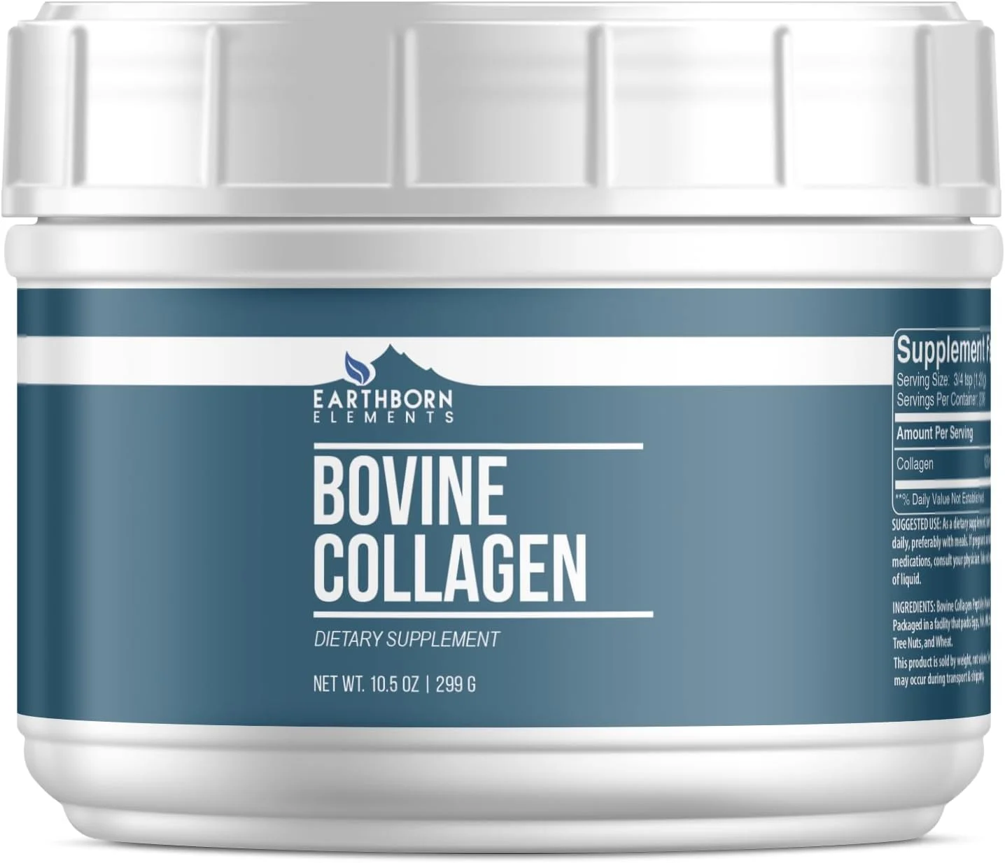 پودر پپتیدهای کلاژن گاوی Earthborn Elements، 297 گرم، خالص و رقیق نشده، مکمل غذایی