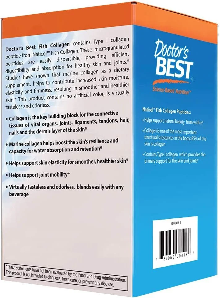 کلاژن ماهی داکترز بست با کلاژن ماهی ناتیکول، پشتیبانی از پوست، ناخن ها، مفاصل، 30 بسته پودری کلاژن ماهی داکترز بست با کلاژن ماهی ناتیکول، پشتیبانی از پوست، ناخن ها، مفاصل، 30 بسته پودری