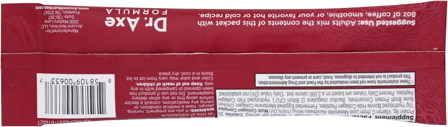 پودر کمپلکس کلاژن چندگانه ANCIENT NUTRITION، 0.36 OZ (بسته بندی ممکن است متفاوت باشد)