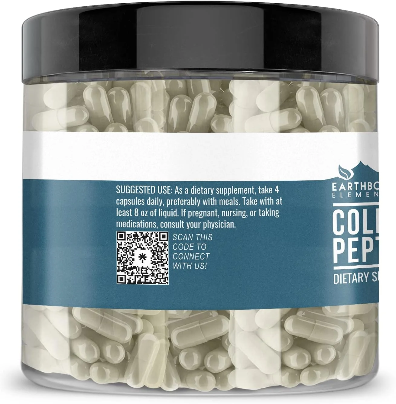 کپسول های پپتید کلاژن Earthborn Elements، 200 عدد، خالص و رقیق نشده، بدون افزودنی