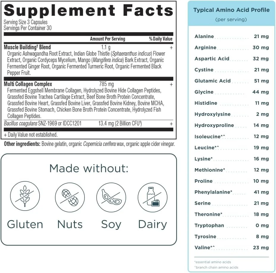 کپسول پروتئین کلاژن چندگانه پیشرفته Ancient Nutrition برای عضله سازی، 90 عدد کپسول پروتئین کلاژن چندگانه پیشرفته Ancient Nutrition برای عضله سازی، 90 عدد