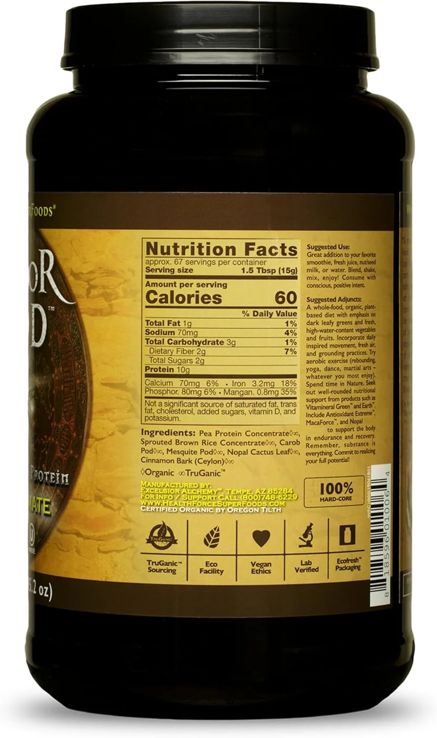 پودر پروتئین غذای جنگجو هلث فورس سوپرفودز - طعم خرنوب - 1000 گرم پودر پروتئین غذای جنگجو هلث فورس سوپرفودز - طعم خرنوب - 1000 گرم