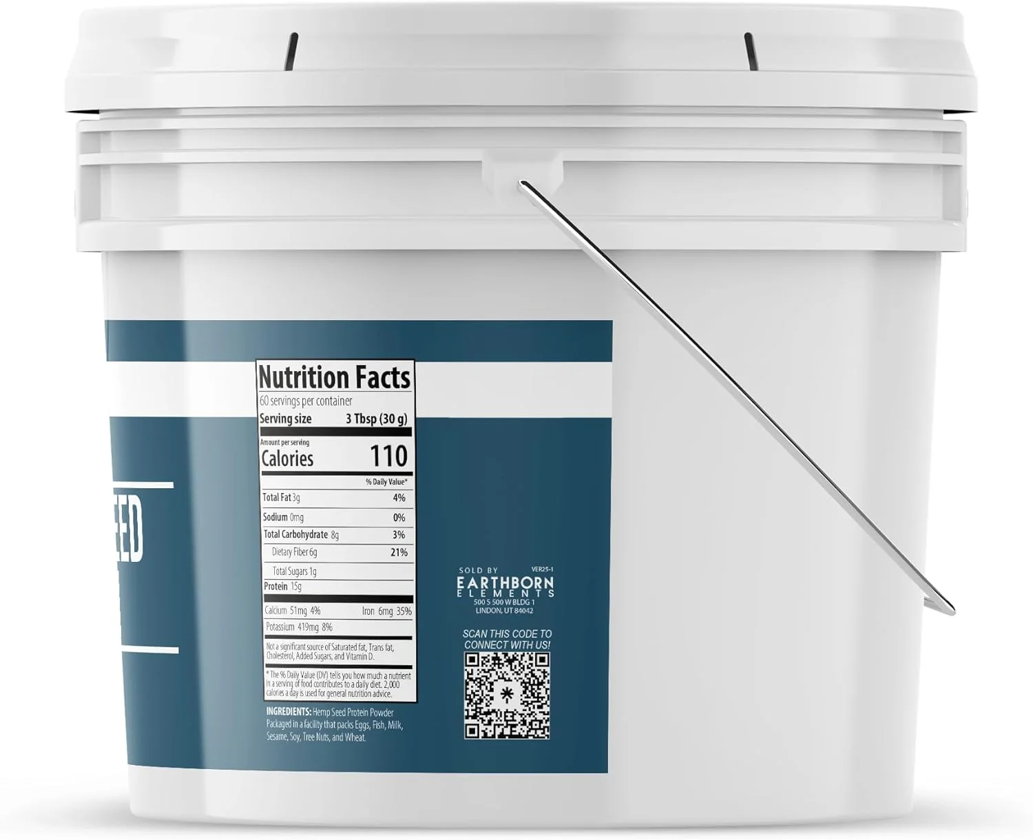 پروتئین دانه شاهدانه Earthborn Elements، سطل 1 گالنی، مناسب برای اسموتی و شیک، وگان پروتئین دانه شاهدانه Earthborn Elements، سطل 1 گالنی، مناسب برای اسموتی و شیک، وگان